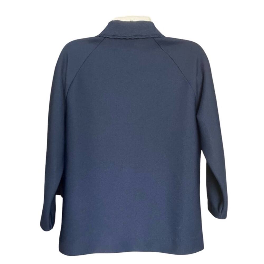 Hedy Knits of California Women's Timeless Navy Cardigan Gold Button Accents SZ M - Picture 3 of 7